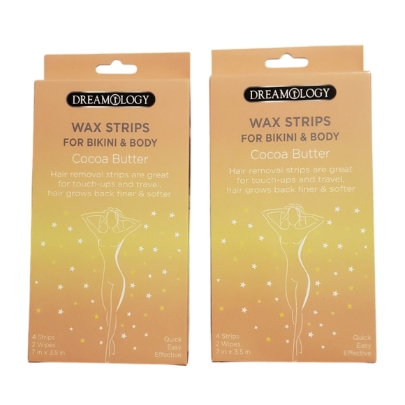 New Dreamology Cocoa Butter Bikini & Body Wax Strips Hair Removal 2 pk - Picture 1 of 4
